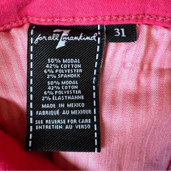 7 for all mankind Skinny casual women’s Red Jeans. Size 31 - Picture 4 of 8